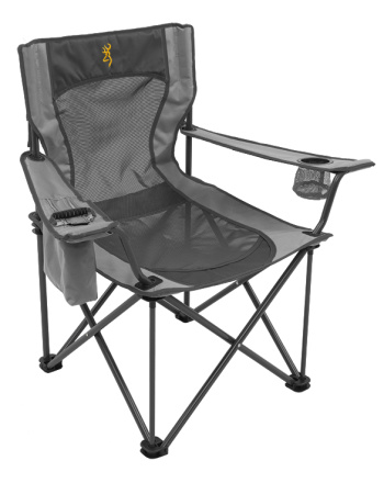 Kodiak Chair -  Charcoal/Gray Gold Buckmark - Quarter front profile